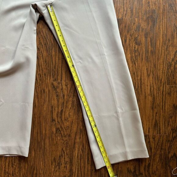 Louben Womens Pants Nordstrom Ivory Dress Pants Size 14 Straight Leg Slacks - Picture 10 of 11